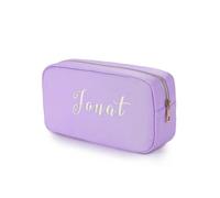 gorm Borsa da ricamo personalizzata Nome personalizzato Borsa per trucco Borse per trucco personalizzate per moglie mamma fidanzata regalo compleanno, Viola, 24X12.5X5.5CM, Art Deco