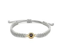 gorm Braccialetto con Foto Proiettata Braccialetti Personalizzabili Gioielli Personalizzati Bracciale con Foto Dentro Bracciali Personalizzati (Gray,1pcs)