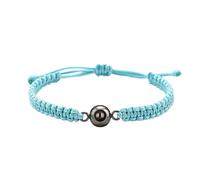 gorm Braccialetto con Foto Proiettata Braccialetti Personalizzabili Gioielli Personalizzati Bracciale con Foto Dentro Bracciali Personalizzati (Blue,1pcs)