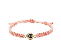 gorm Braccialetto con Foto Proiettata Braccialetti Personalizzabili Gioielli Personalizzati Bracciale con Foto Dentro Bracciali Personalizzati (Pink,1pcs)