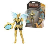 GORMITI THE NEW ERA - Gormita Del Clan Dell'Aria Windel Skye Con Funzione Attacco, Action Figure 15 Cm Articolato, Eroe Con Armatura Oro Nera, Per Bambini A Partire Dai 3 Anni