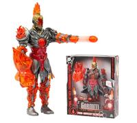 Gormiti The New Era - Gormita Fireon Zane Con Funzione Luce E Attacco, Action Figure 27 Cm Articolato, Armatura Rosso Argento E Accessorio Pugno Di Fuoco, Per Bambini A Partire Dai 3 Anni