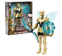 Gormiti The New Era - Gormita Windel Skye Con Funzione Luce E Attacco, Action Figure 27 Cm Articolato, Armatura Oro Nera E Accessorio Chakra Energetico, Per Bambini A Partire Dai 3 Anni