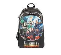 GORMITI The New Era - Zaino Con Grafiche Intercambiabili, 3 Scomparti E Tasche Interne,Tasche Porta Borraccia, Schienale E Spallacci Imbottiti, Lt 24, Dim 32x44x19, Scuola Elementare