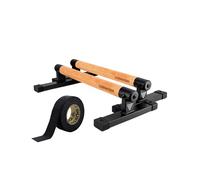GORNATION Barre Parallele, Maniglie per Flessioni, Push Up Parallettes con Impugnatura in Legno per Calisthenics, Verticali sulle Mani, Piegamenti, per Fitness a Casa,