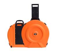 Gorpanix C1000T SE - Custodia per piatti rotanti da 20", adatta fino a 10 piatti, custodia rigida impermeabile IP67, con ruote e inserto in schiuma, custodia protettiva per batteristi (arancione