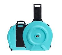 Gorpanix C1000T SE - Custodia per piatti rotanti da 20", adatta fino a 10 piatti, custodia rigida impermeabile IP67, con ruote e inserto in schiuma, custodia protettiva per batteristi (menta artica)