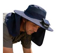 Gorra con Ventilador Solar - Sombrero Refrigerante Recargable USB Y Solar | Gorra De De Ala Ancha con Ventilador | para Senderismo Camping Playa Vacaciones Verano, Transpirable Ligero
