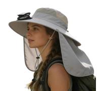Gorra con Ventilador Solar - Sombrero Refrigerante Recargable USB Y Solar | Gorra De De Ala Ancha con Ventilador | para Senderismo Camping Playa Vacaciones Verano, Transpirable Ligero