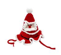 Gorro De Cachorro De Navidad, Gorro De Perro De Navidad De Ganchillo,Gorro De Navidad De Punto Polar Para Cachorros | Atractivo Sombrero De Navidad Hecho A Mano, Disfraz Decorativo Para Mascotas