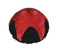 Gorro de ducha con estampado de estrella de mar roja, gorro de satén, gorro de pelo, gorros de baño impermeables, banda elástica, dobladillo elástico, gorro de ducha reutilizable