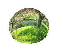 Gorro de ducha con estampado de flores rosas en el árbol, gorro de baño reutilizable, gorros de ducha impermeables para mujeres, todas las longitudes de cabello