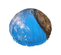 Gorro de ducha con estampado de tortuga marina y plástico, gorro de satén, gorro para el pelo, gorros de baño impermeables, banda elástica, dobladillo elástico, gorro de ducha reutilizable