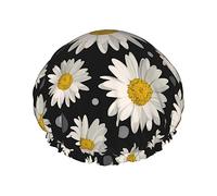 Gorro de ducha con flores de Margarita, gorro de ducha impermeable con corazón para el Día de San Valentín, gorros de baño reutilizables para mujer, protección elástica para todo el cabello