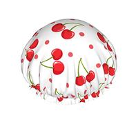 Gorro de ducha de cerezo Flor de ciruelo Flores rosadas Gorros de ducha de baño reutilizables para mujeres Cabello largo Doble capa Impermeable Gorro de ducha de baño Protector de cabello para niños N