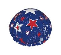 Gorro de ducha de estrellas, gorro de ducha impermeable de girasoles de otoño, gorros de baño reutilizables para mujeres, protección del cabello elástica para todo el cabello