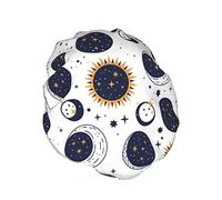Gorro de ducha de jirafa Beige Star Moon para mujer, impermeable, reutilizable, forro de PEVA, dobladillo elástico ajustable para todo el pelo largo, gorro de baño