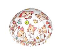 Gorro de ducha de lujo de color 3 para mujer, colorido, estrella de mar, impermeable, reutilizable, lavable y transpirable, gorro de ducha de moda con elástico, fácil de llevar, adecuado para pelo lar