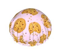 Gorro de ducha de lujo de color 9 para mujer, colorido, estrella de mar, impermeable, reutilizable, lavable y transpirable, gorro de ducha de moda con elástico, fácil de llevar, adecuado para pelo lar