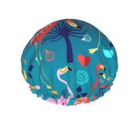 Gorro de ducha de verano otoño girasoles gorro de ducha impermeable gorros de baño reutilizables para mujeres protección del cabello elástico todo el cabello