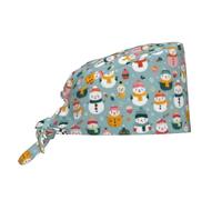 Gorro de limpieza para hombres y mujeres con un lindo muñeco de nieve.