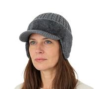 Gorro De Punto - 21-22 Pulgadas, para La Cabeza Aislante E Impermeable Al Viento Con Visera Y Orejeras, Gorro Térmico para Climas Fríos, para Senderismo Deporte Ciclismo Regalo para Padre Novio