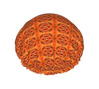 Gorros de ducha con estampado de animales salvajes y pequeños Gecko de leopardo para mujer, gorros de baño elásticos reutilizables, gorro de ducha impermeable doble