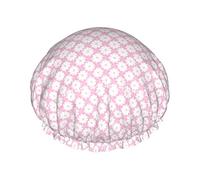 Gorros de ducha Daisy para mujer, impermeables, reutilizables, ajustables y de doble capa, con dobladillo elástico