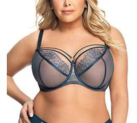 Gorsenia Reggiseno Non Imbottito Trasparente con Pizzo K496 Paradise, Verde,6H