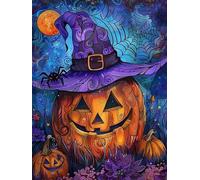 Gorshine 5D DIY Diamond Painting Zucca, Diamond Painting Kit Completo Halloween, DIY Strass Ricamo Craft Arts per Decorazione per Casa e Pareti 30X40cm-1