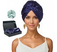 Gorsmoon Cuffia in seta per dormire per capelli sani e capelli lunghi, la cuffia in seta impedisce l'effetto crespo e la rottura dei capelli | Silk Bonnet da donna con ricci e tutti i tipi di capelli