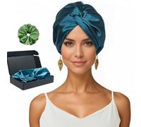 Gorsmoon Cuffia in seta per dormire per capelli sani e capelli lunghi, la cuffia in seta impedisce l'effetto crespo e la rottura dei capelli | Silk Bonnet da donna con ricci e tutti i tipi di capelli