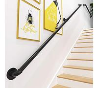 Gorssen Corrimano della Scala in Ferro Battuto Stile Industriale - Antiscivolo, Dimensione Personalizzabile, 270cm