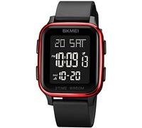 Gosasa Classico Quadrato Viso Unisex Donna Digitale Multifunzione All'aperto Casual Orologio Conto alla rovescia 50 M Impermeabile Led Light Orologio da polso, Sandali Adventure Seeker, punta chiusa