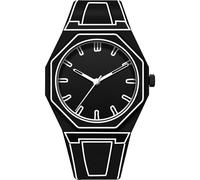 Gosasa Creativo Unisex Sketch Anime Style Donna Uomo Quarzo Orologio Da Polso Personalità Impermeabile Minimalista Nero e Bianco Orologio Analogico, Y Black, Stile anime alla moda