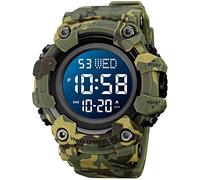 Gosasa Orologi militari di sport degli uomini aerei di Digital a forma di LED orologi impermeabili, E- Verde mimetico