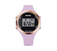 Gosasa Orologi sportivi da donna, alla moda, casual, calendario, visualizzazione settimanale, sveglia, cinturino in gomma impermeabile, orologio digitale a LED, X-viola., Sportivo