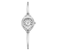 Gosasa Orologio da polso classico vintage da donna, con quadrante piccolo e cinturino sottile, elegante, analogico, alla moda, impermeabile, al quarzo, da donna, color oro, Argento Bianco, Elegante