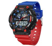 Gosasa Orologio sportivo analogico digitale da uomo e donna, alla moda, con doppio display, impermeabile fino a 50 m, per esterni, tattico, militare, robusto, con retroilluminazione a LED, cinturino
