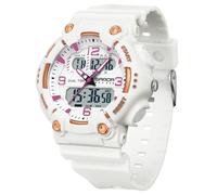 Gosasa Orologio sportivo analogico digitale da uomo e donna, alla moda, con doppio display, impermeabile fino a 50 m, per esterni, tattico, militare, robusto, con retroilluminazione a LED, cinturino