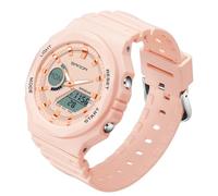Gosasa Orologio sportivo digitale da donna, impermeabile fino a 5 atm, con luce LED, quadrante grande, analogico, multifunzione, con sveglia, cronometro, calendario, suoneria oraria, Z rosa.