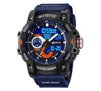 Gosasa Orologio tattico da uomo, analogico, digitale, doppio display, impermeabile fino a 50 m, orologio da polso militare con retroilluminazione a LED, cronometro, sveglia, conto alla rovescia