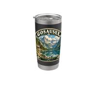 Gosausee Austria Vintage Alpi Austriache Viaggio Bicchiere termico in acciaio inox doppia parete