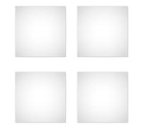 Gosera 4 Pezzi Specchio Autoadesivo Non in Vetro, Sottile e Flessibile, Decorazione da Parete Fai da Te, per la Camera da Letto della Famiglia, Bagno, Facile da Usare, M