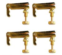 Goshyda 4 Pezzi 1 2 Violino Fine Tuner Metallo String Adjuster Parte (GOLD) | Accordatura accurata per tono e intonazione, struttura in metallo resistente, facile installazione senza attrezzi, design