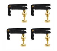 Goshyda 4 Pezzi 1 2 Violino Fine Tuner Metallo String Adjuster Parte (oro | Accordatura accurata per tono e intonazione, struttura in metallo resistente, facile installazione senza attrezzi, design