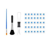 Goshyda 50PCS Interruttori Meccanici Blu per Tastiera, Kit Sostitutivo | Interruttore a 3 Pin per Layout a 3 e 5 Pin, Feedback Tattile Al , Progetti Fai-da-te per Tastiere e Stampa 3D, Estrattore