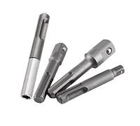 Goshyda Adattatore a Bussola Esagonale SDS Plus da 1/4", Set di Connettori Prolunga per Punta da Trapano Quadrata da 1/4" 3/8" /2" - Acciaio Duro per Impieghi Gravosi, Attacco Rapido con Fermo a