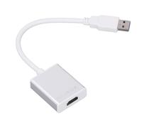 Goshyda Adattatore di Interfaccia Multimediale USB 3.0 HD Convertitore in Lega di Alluminio per Laptop, Argento