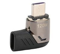 Goshyda Adattatore Magnetico USB C, USB 2.0 PD 120 W a Ricarica Rapida Trasferimento Dati a 480 Mbps, Adattatore Magnetico di Tipo C Ad Angolo Retto a 90 ° per Laptop